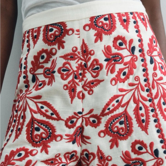 ZARA EMBROIDERED SHORTS ZW COLLECTION NWT - Picture 5 of 9